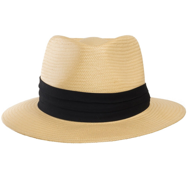 H&F Cristo Fedora Straw Panama Hat