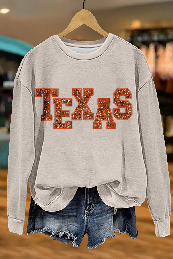 Gameday Texas Longhorn Print Sweatshirt