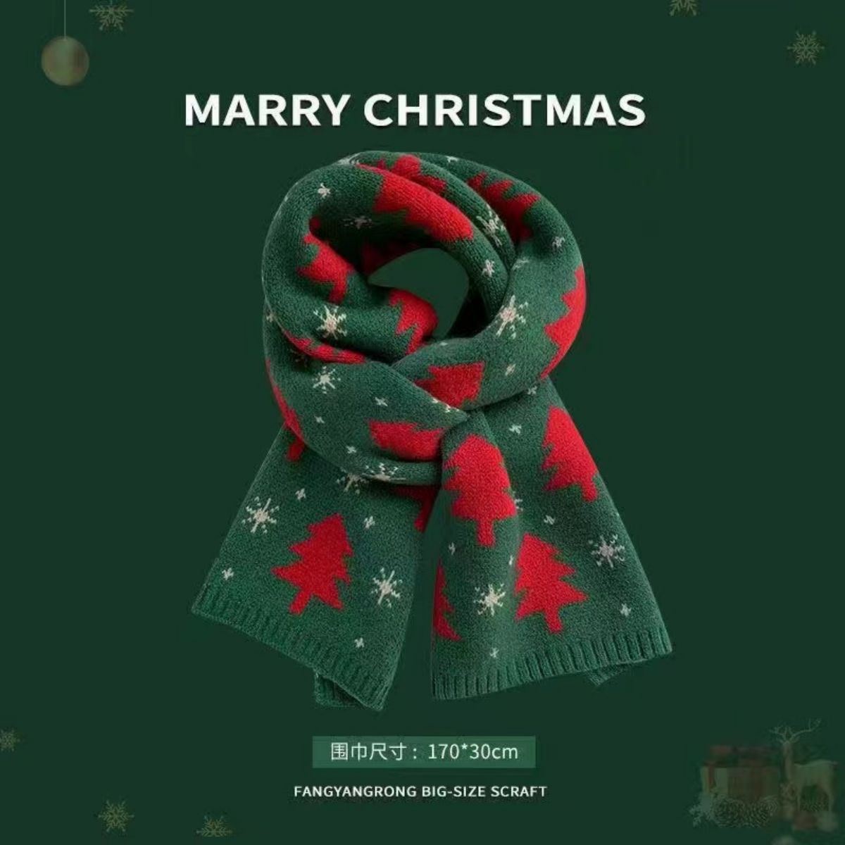 Unisex Santa Claus Knitted Scarf