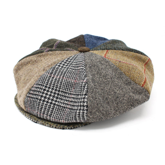 Eight Piece Cap Patchwork Tweed