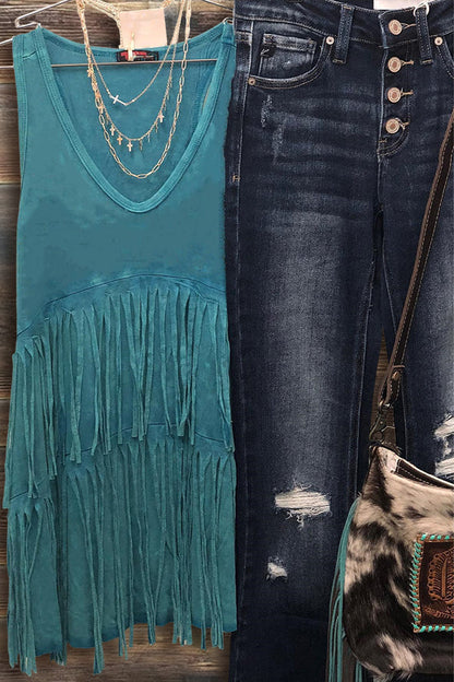 Elegant Fringed Top