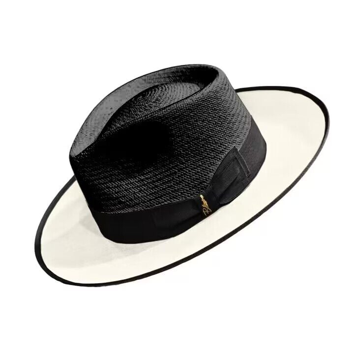 Bellyhat Exclusive Panama and Felt Two Tone Fox-Black/Ivory