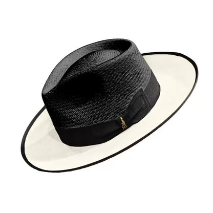 Bellyhat Exclusive Panama and Felt Two Tone Fox-Black/Ivory