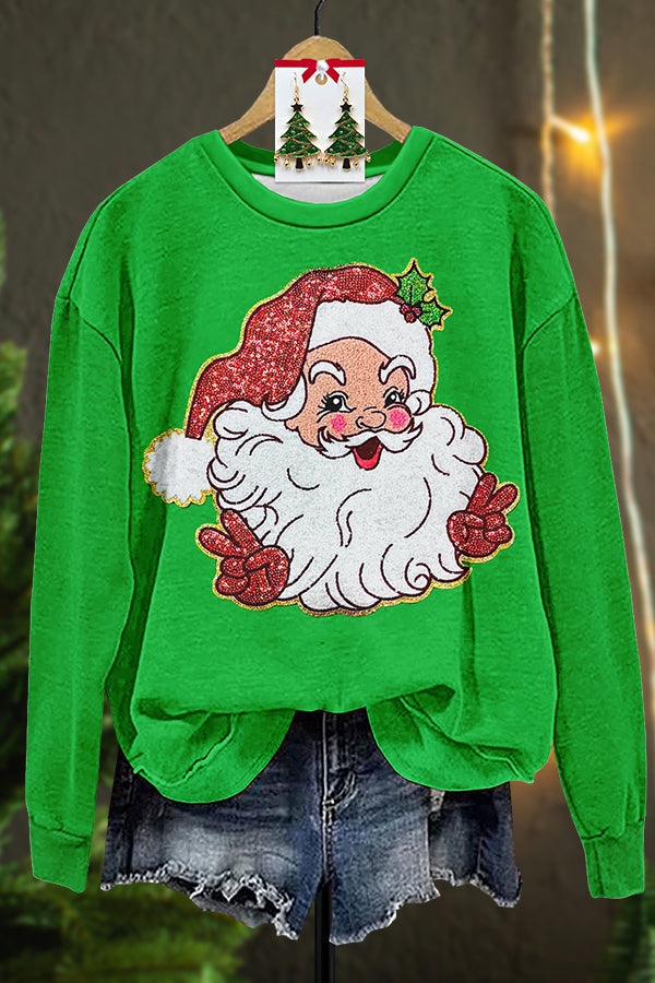 Santa Sequined Sweatshirt