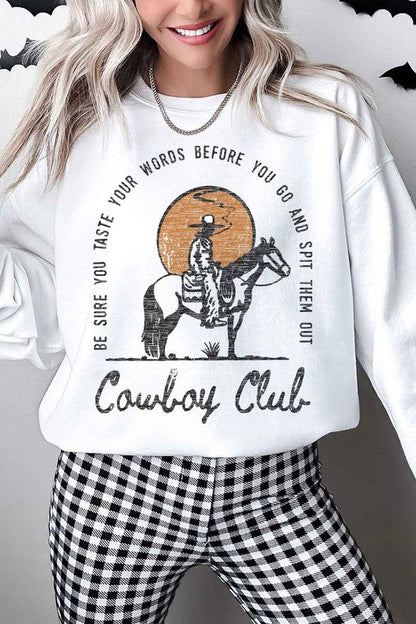 Cowboy Club Sweatshirt choice of colors