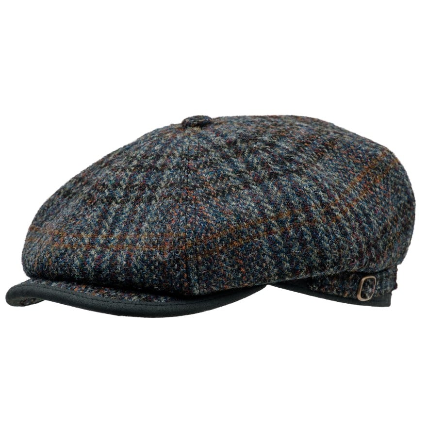 [NEW!]PEAKED CAPS Genuine Scottish Harris Tweed 8 Panels Man Cap Malone