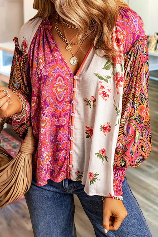 Chic Floral Print Blouse