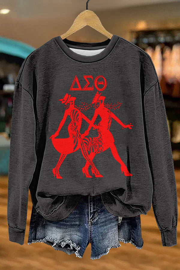 Chic Delta Sigma Theta Print Sweatshirt