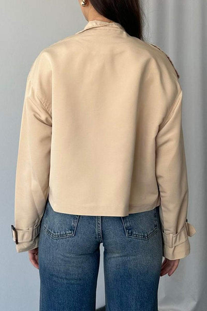 Women's Casual Solid Color Pocket Jacket