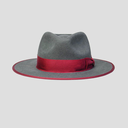 Eerguson Fedora - Slate+Burgundy [Fast shipping and box packing]