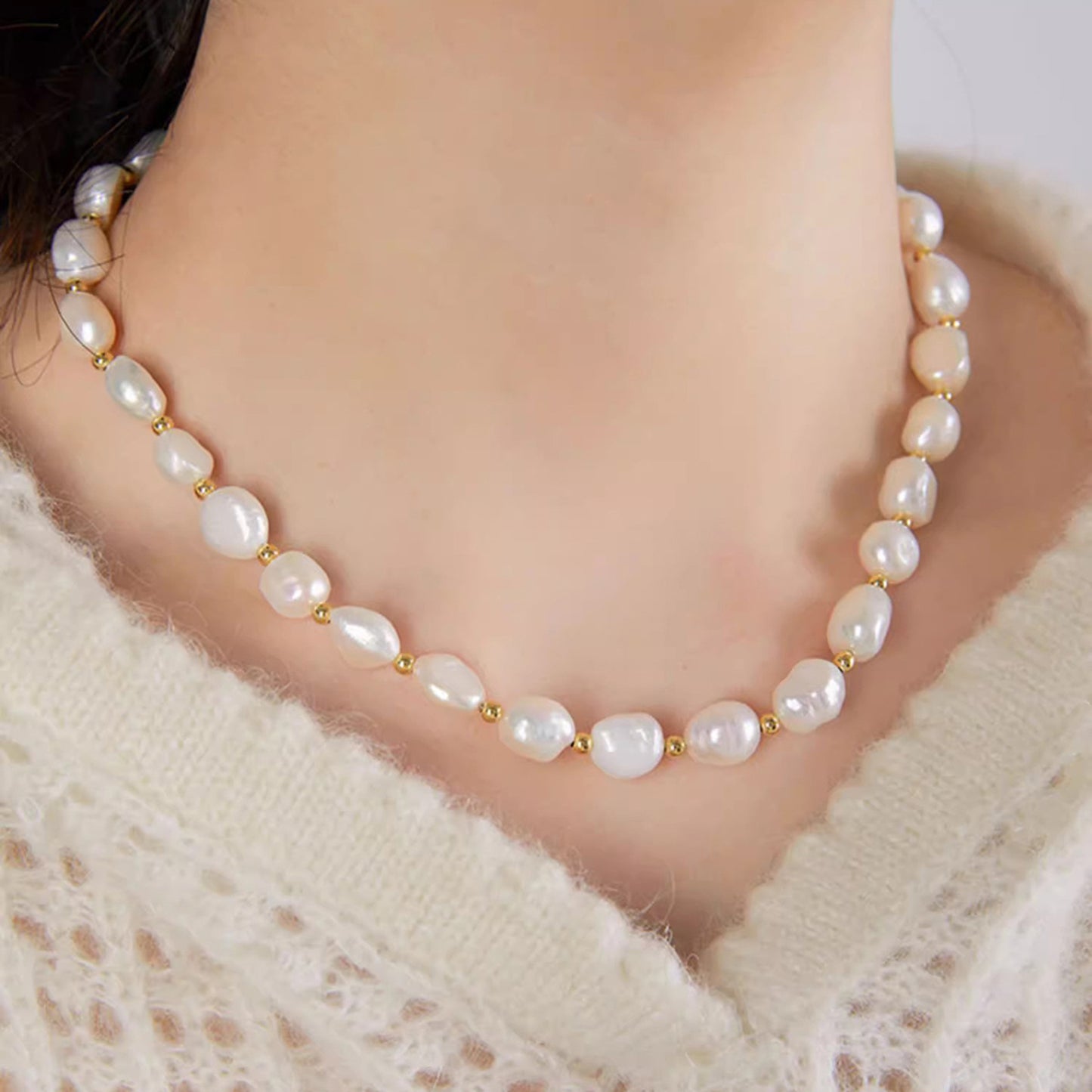 Premium Baroque Pearl Patchwork Necklace