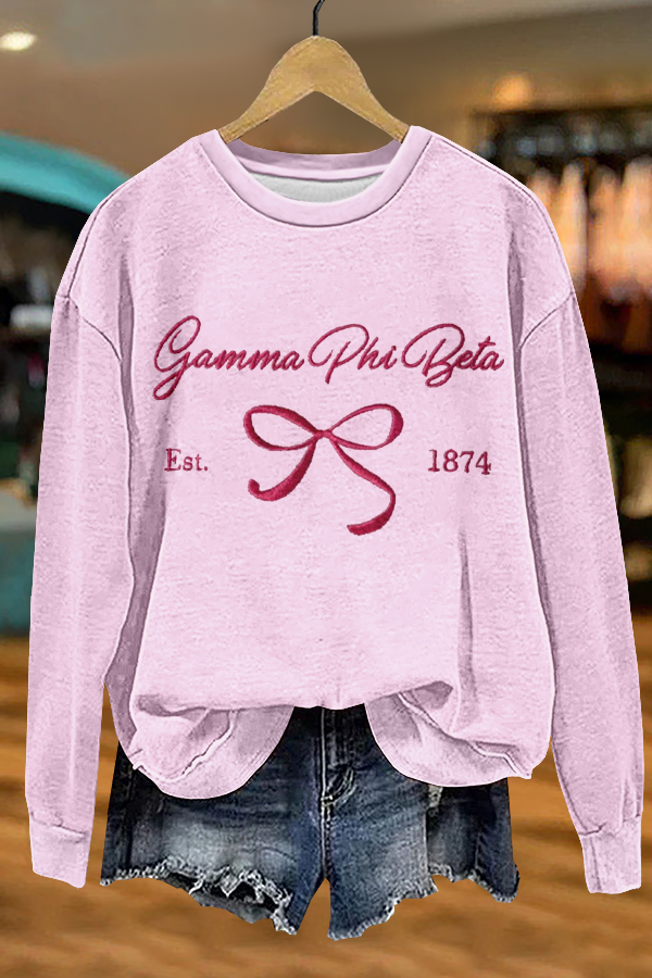 Gamma Phi Beta Sorority Print Sweatshirt