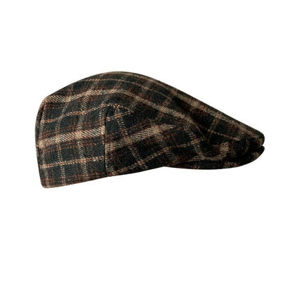 THE PEAKED Marl Flat Hat Kent-Harris Tweed