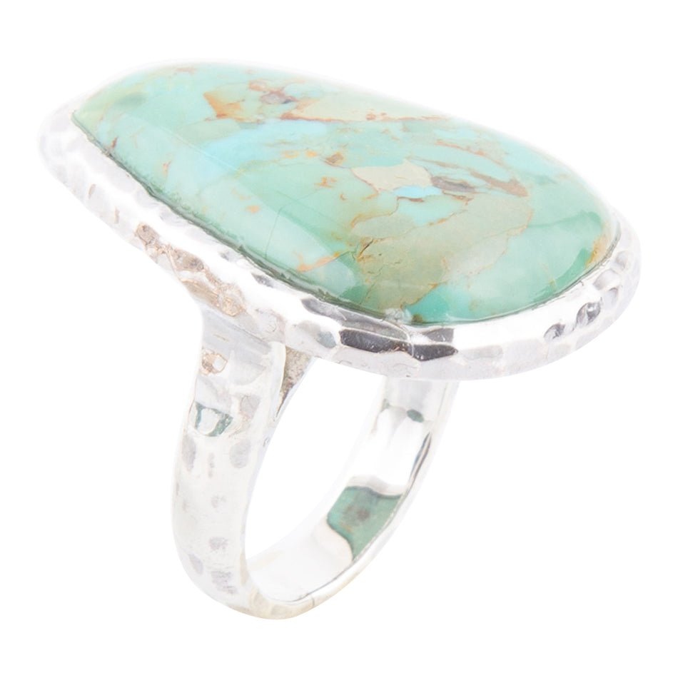 Abstract Turquoise and Sterling Silver Ring