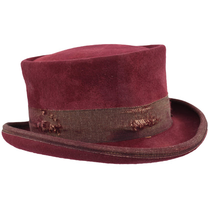 Western Desert Top handmade Sergio Anzani Hatmaker-red