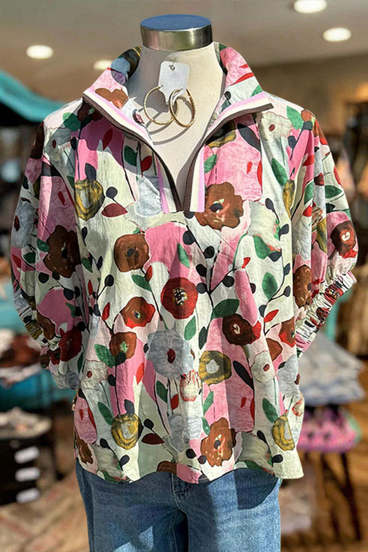 Multicolor Floral Bat Shirt