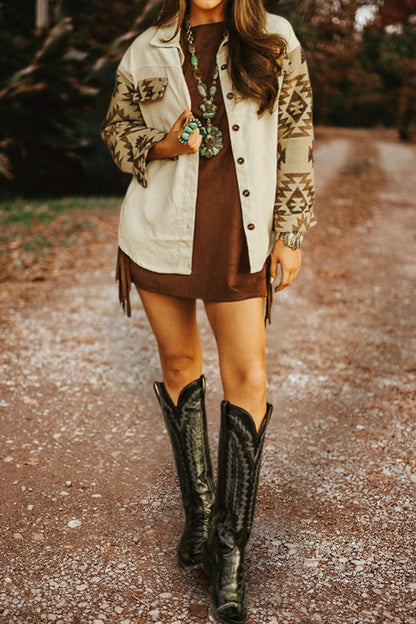 Vintage Aztec Corduroy Jacket