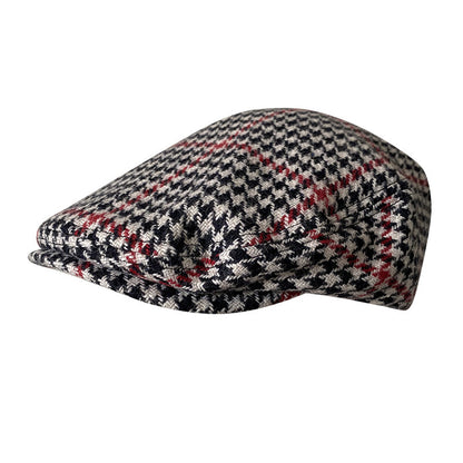 THE PEAKED Marl Flat Hat Brewit-Harris Tweed