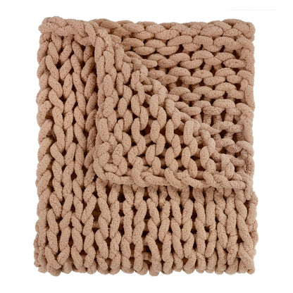 Chunky Chenille Knit Throw choice of colors