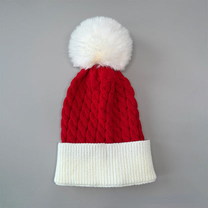 Christmas Contrast Color Warm Knit Hat