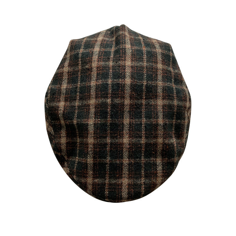 THE PEAKED Marl Flat Hat Kent-Harris Tweed