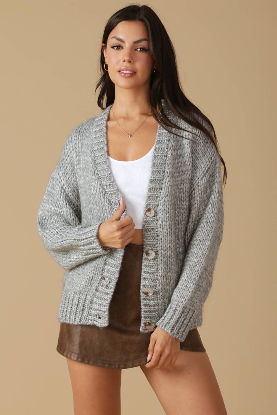 Woven Whispers Sweater Cardigan