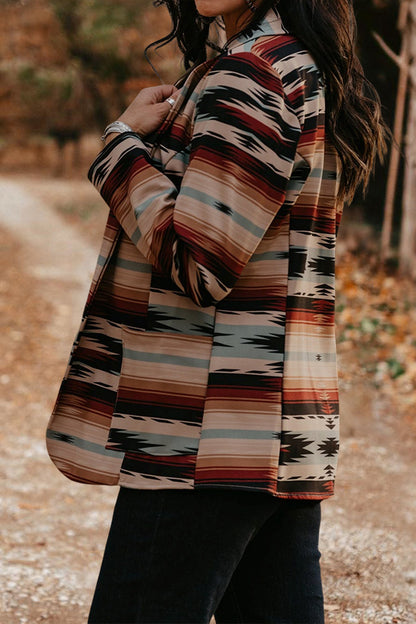 Vintage Western Aztec Print Blazer