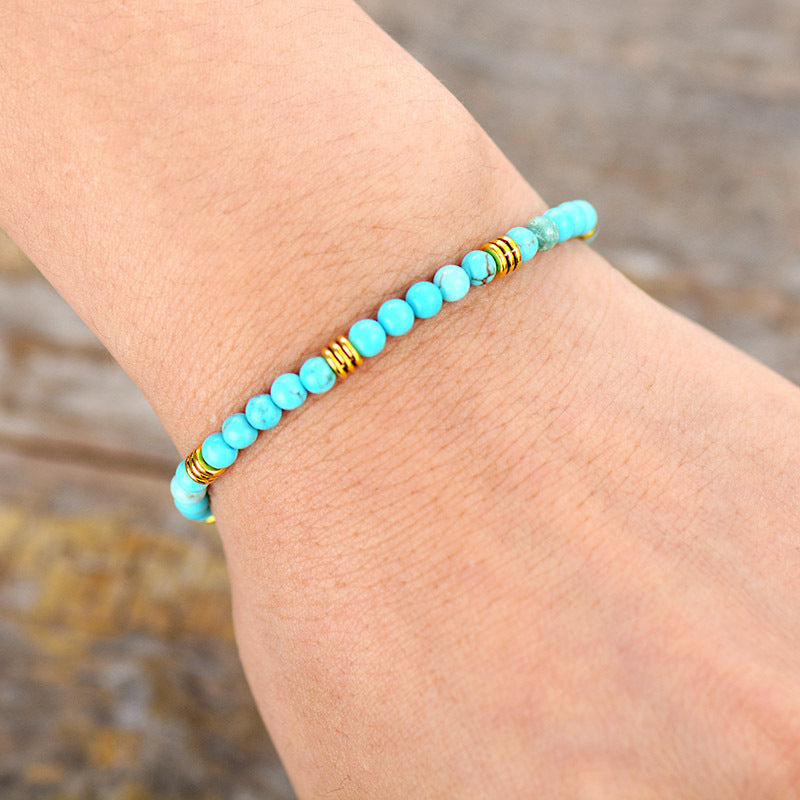 Unisex Vintage Natural Turquoise Bohemian Bracelet