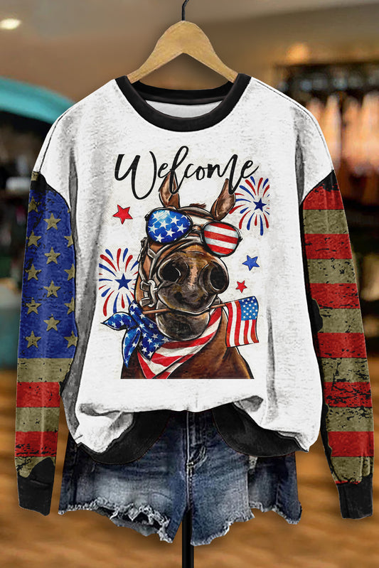 Vintage Veterans Day Print Sweatshirt