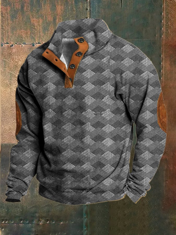 Men's Stylish Casual Retro Geometric Sweatshirt