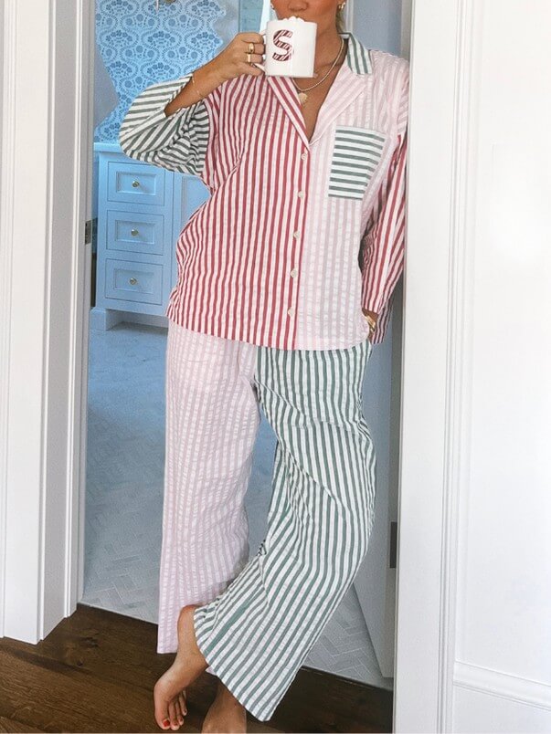 Holiday Tri-Stripe Pajama Set