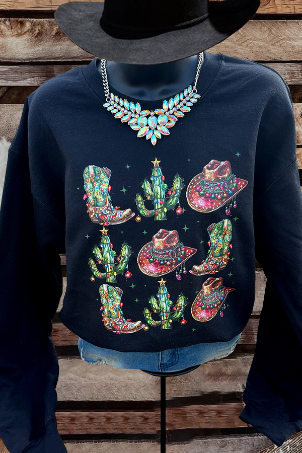 Cactus Christmas Coquette Sweatshirt