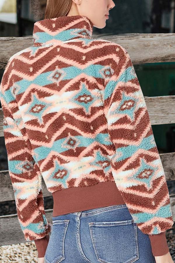 Rock & Roll Denim Rustic Hills Aztec Pullover