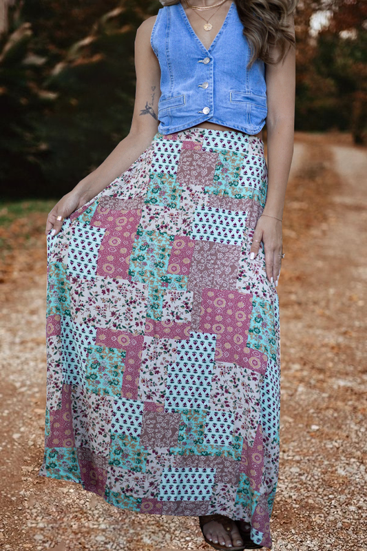 Patchwork Maxi Skirt