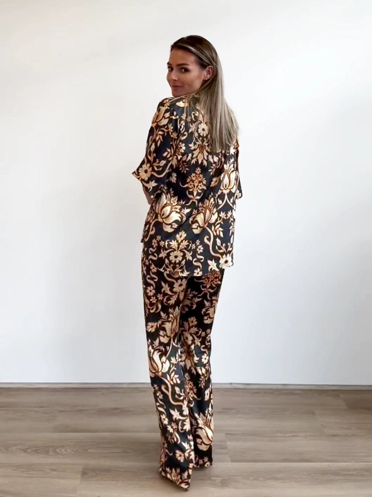 Golden Mystery Lotus Pajama Set