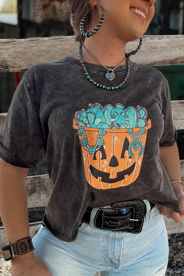 Turquoise Lovers Pumpkin Tee