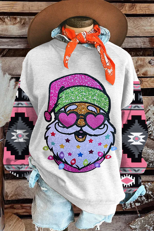 Sparkly Santa Sweatshirt