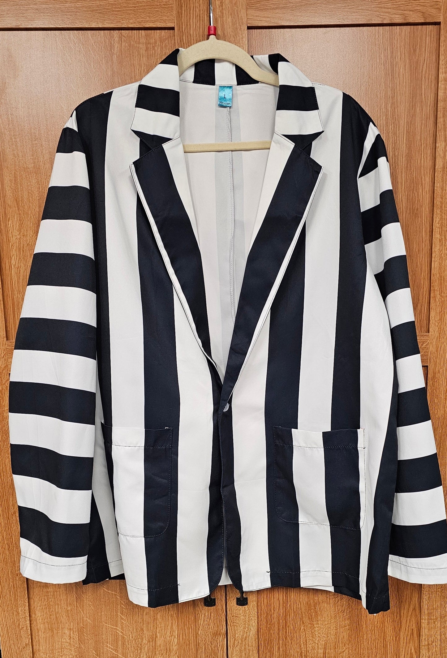 BeetleJuice Prison Stripe Blazer Women's