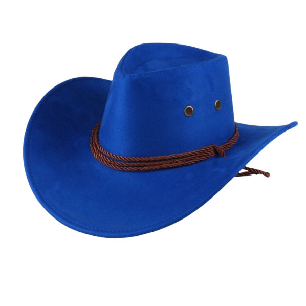 Men's Vintage Western Cowboy Hat Suede Knight Hat