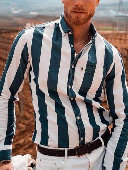 Men's Casual Striped Shirt