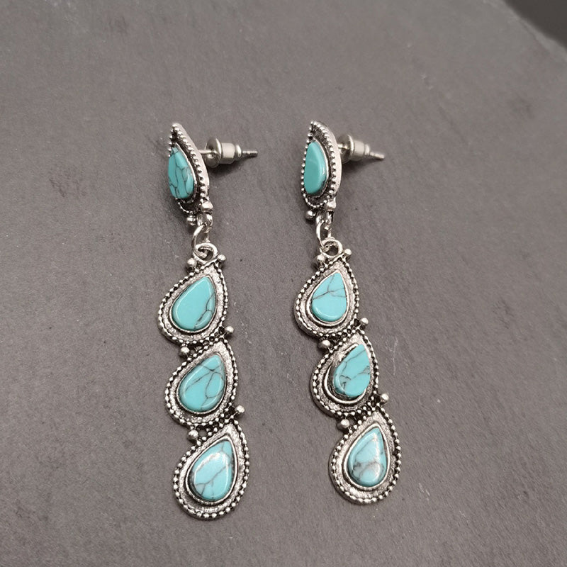 Vintage Drop Turquoise Drop Earrings