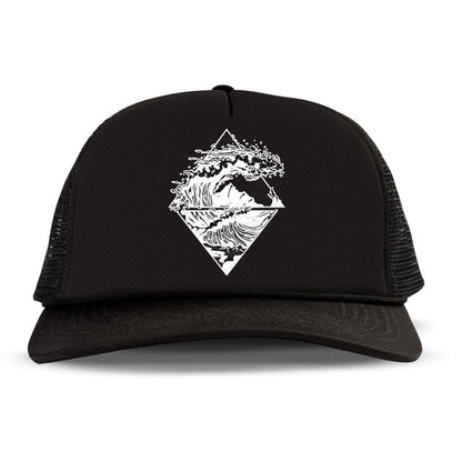 Crashing Wave Printed Trucker Hat