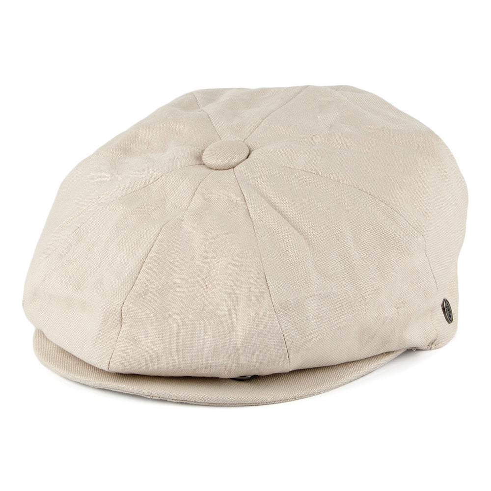 Tienda Linen Newsboy Cap - Milk