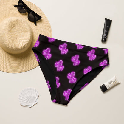 Yeehaw Purple Neon Cactus Bikini Bottom