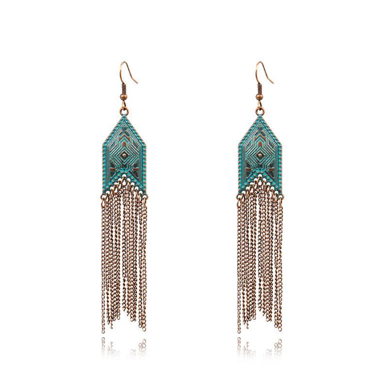 Alloy Tassel Earrings