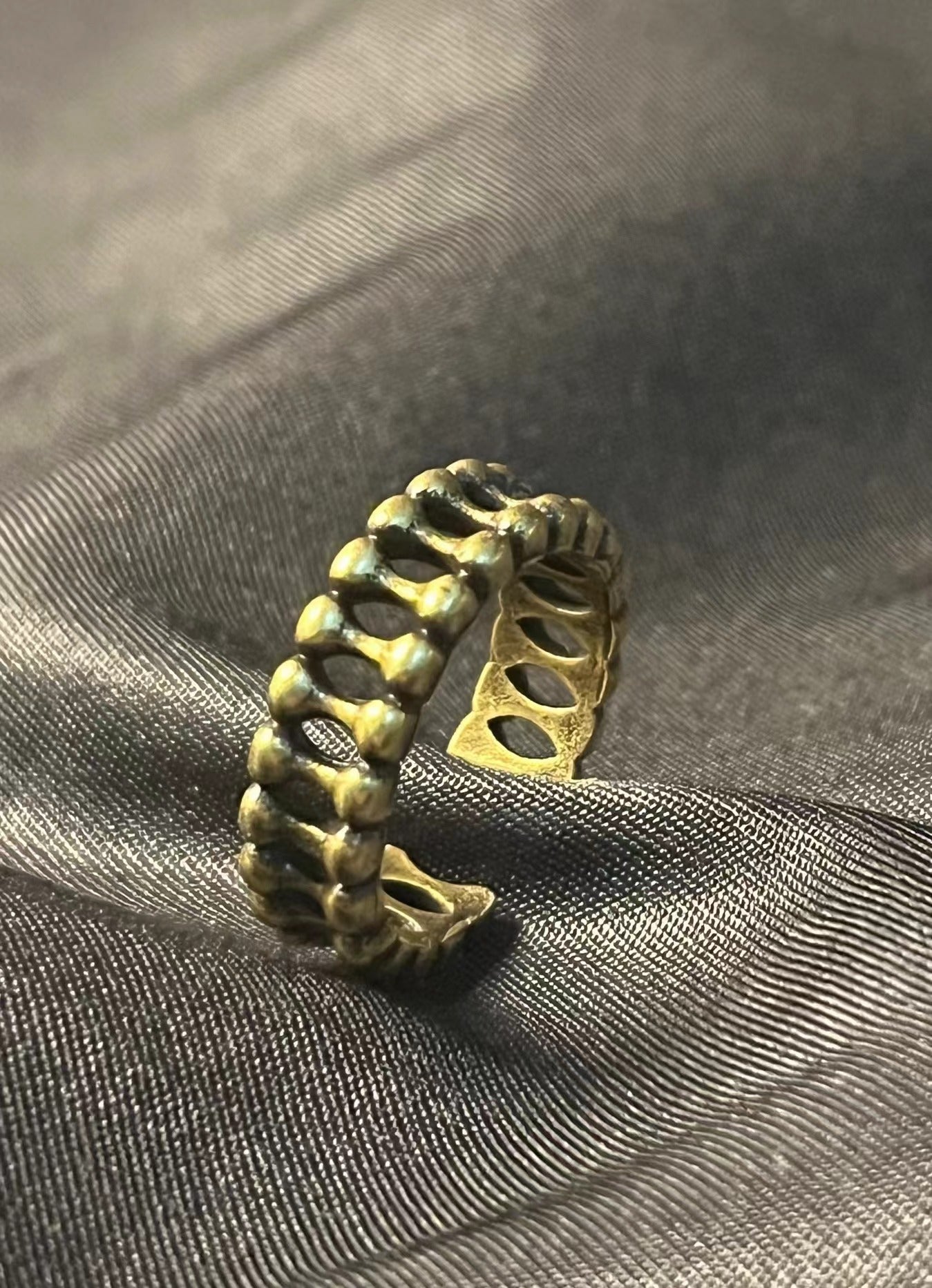 Women's Vintage Bone Adjustable Ring