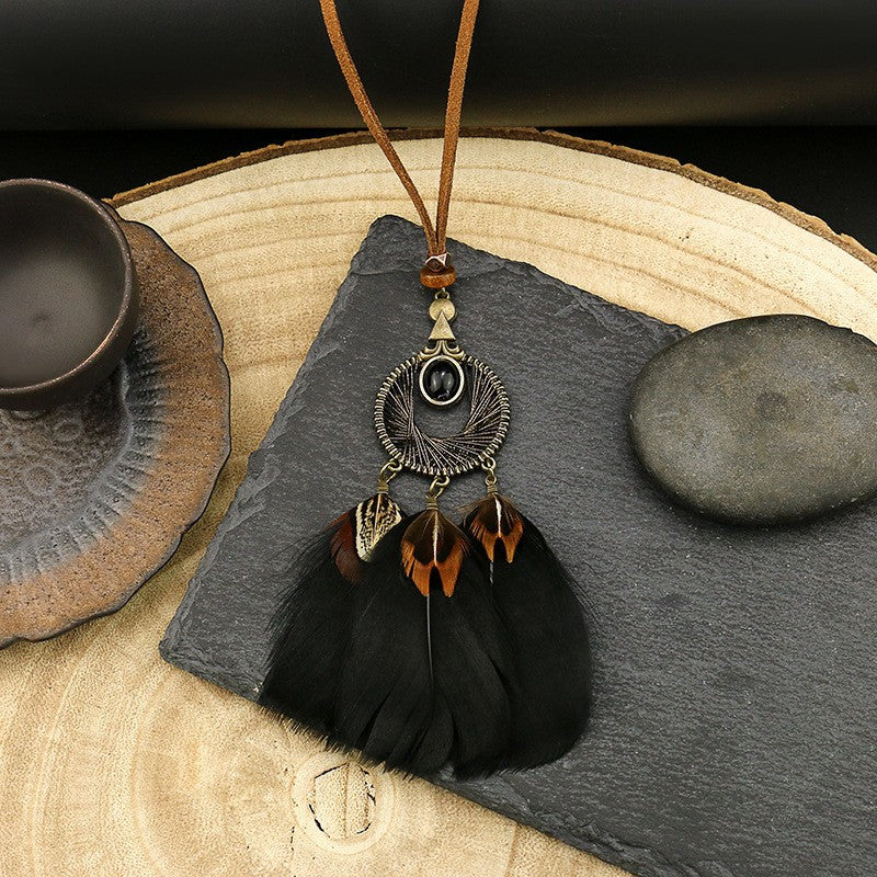 Women's Bohemian Dreamcatcher Pendant Necklace