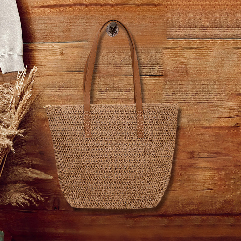 Simple Shoulder Straw Bag