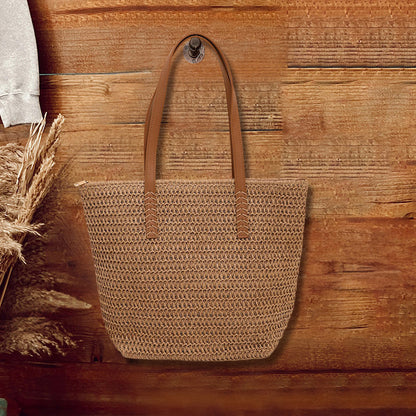 Simple Shoulder Straw Bag