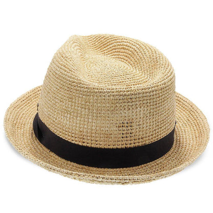 Walrus Hats Crocheted Raffia Straw Fedora Hat